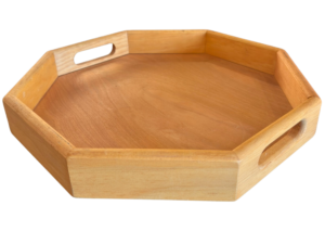 Octagonal Wood Serving Tray
