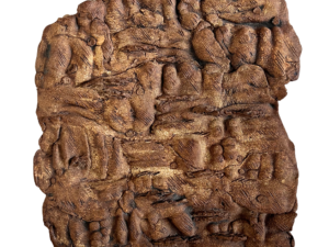 Carved Textured Relief Wall Sculpture