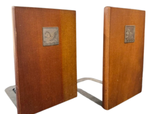 Pair of Walnut Crest Bookends