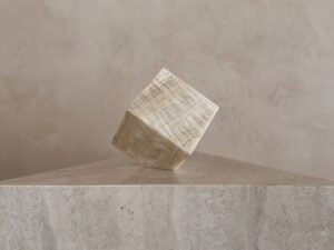 Honey Veined Onyx Cube Object