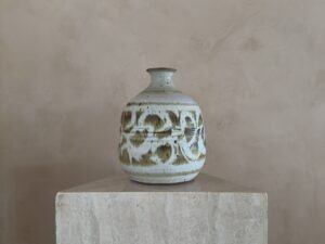 Studio Ceramic Vessel with Brushwork Glaze