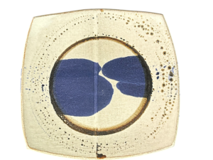 Ceramic Glazed Cobalt Accent Tray