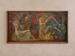 Vintage Belgian Figurative Artwork